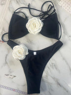 New Amazon Cross-Border Sexy 3D Floral Bikini Set