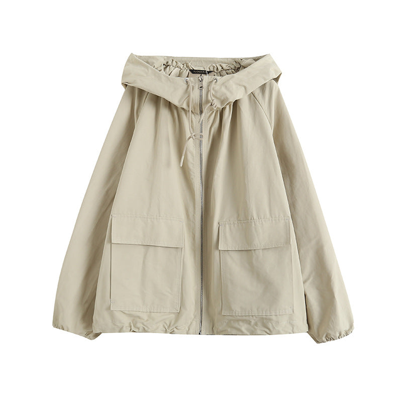 Korean-style Loose Versatile Hooded Trench Coat