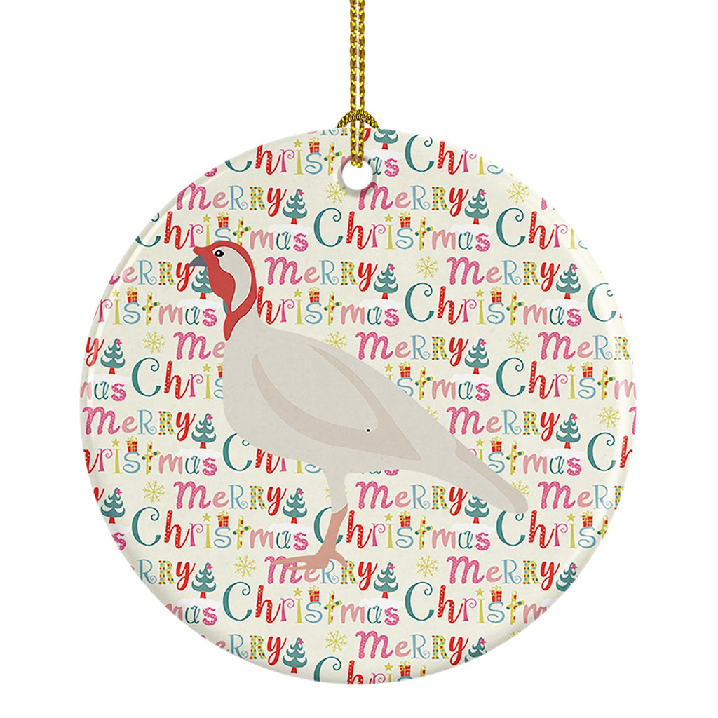 Beltsville Small White Turkey Hen Christmas Ceramic Ornament