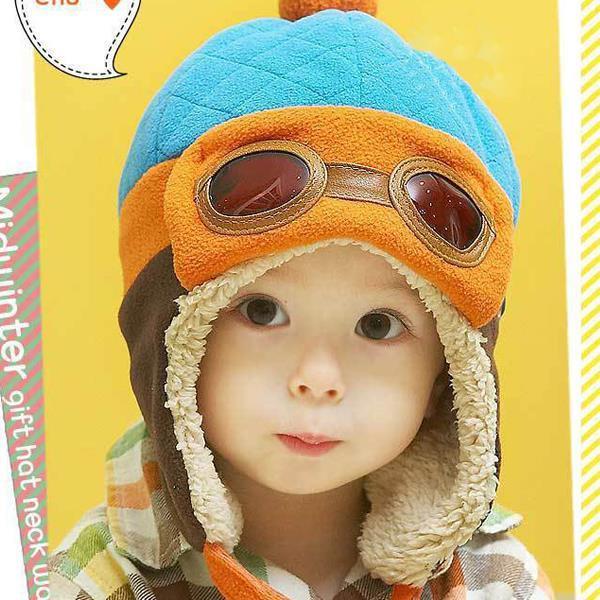 Winter Pilot Beanie Hat for Cold Weather Wear | Embroidered Cap