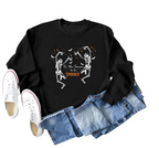 Loose Long Sleeve Sweatshirt with Letter Print | Streetwear