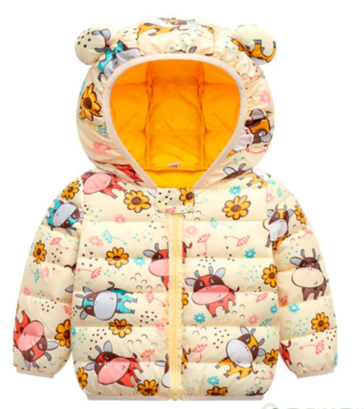 Kids' Puffer Jacket with Ears - Cartoon Style (One Piece)