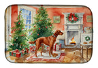 Redbone Coonhound Christmas Cookies Dish Drying Mat