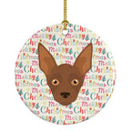 Abyssinian Sand Terrier Merry Christmas Ceramic Ornament