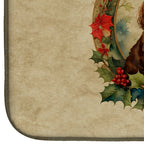 American Water Spaniel Christmas Flowers Dish Drying Mat