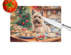 Cairn Terrier Christmas Cookies Glass Cutting Board