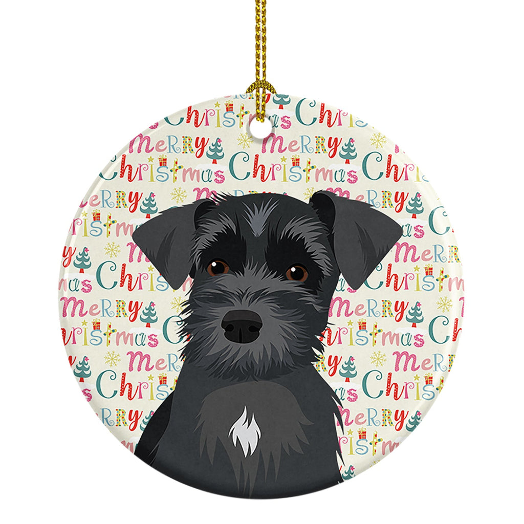 Schnauzer Black #1 Christmas Ceramic Ornament