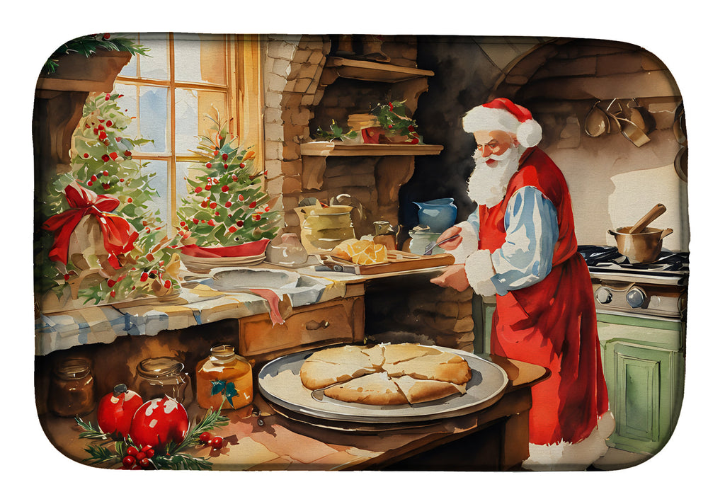 Cookies with Santa Claus Dish Drying Mat