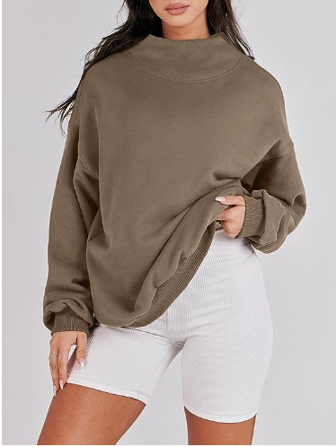 Ladies Solid Color Long Sleeve Pullover Top | Streetwear