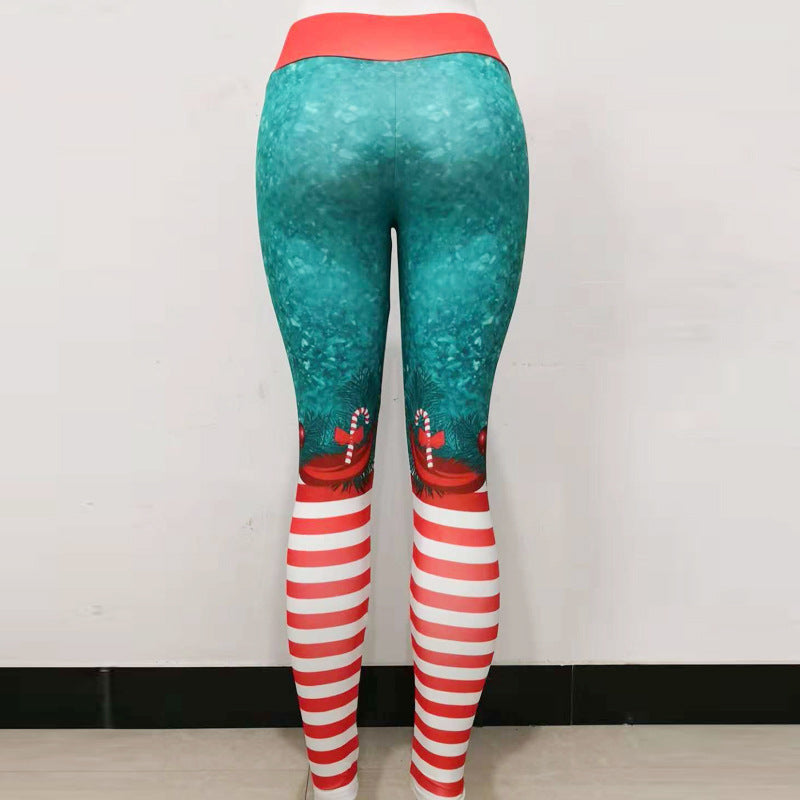 Women's Christmas Print Yoga and Fitness Leggings