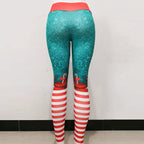 Women's Christmas Print Yoga and Fitness Leggings