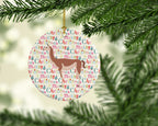 Guanaco Christmas Ceramic Ornament