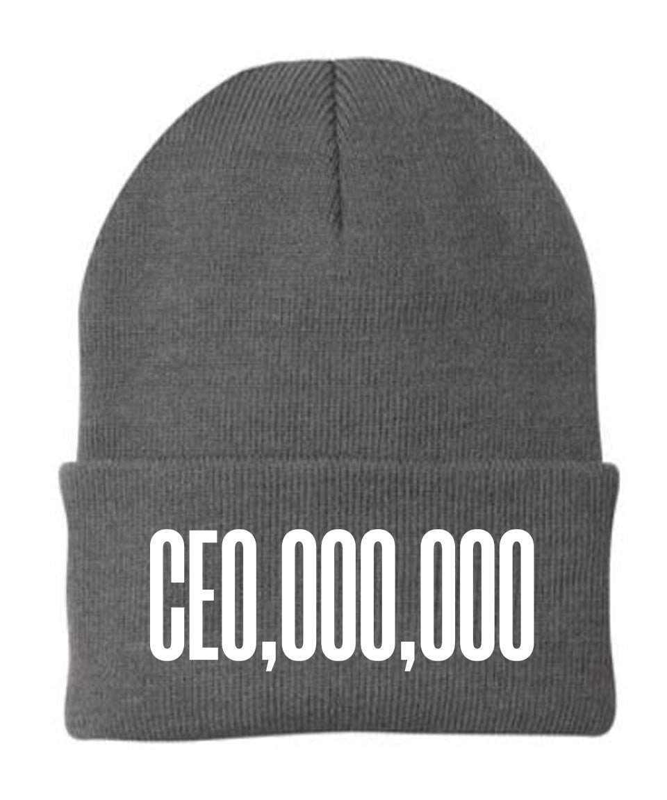 CEO, 000, 000 Embroidered Beanie Hat | Embroidered Cap