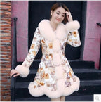 Chic Thicken Warm Women's Winter Jacket with Faux Fur