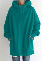 Long Hoodie Fleece Sweater | Streetwear