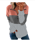 Women's Colorblock Leopard Print Long Sleeve Sweatshirt | Streetwear