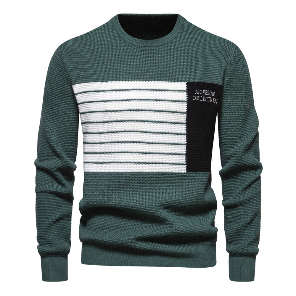 Striped Long Sleeve Men's Knitwear Sweater