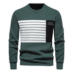 Striped Long Sleeve Men's Knitwear Sweater