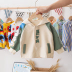 Cute Corduroy Hoodie for Kids - Long Sleeve Coat