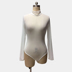 Women's Long Sleeve Mesh Bodysuit for Dance Performances