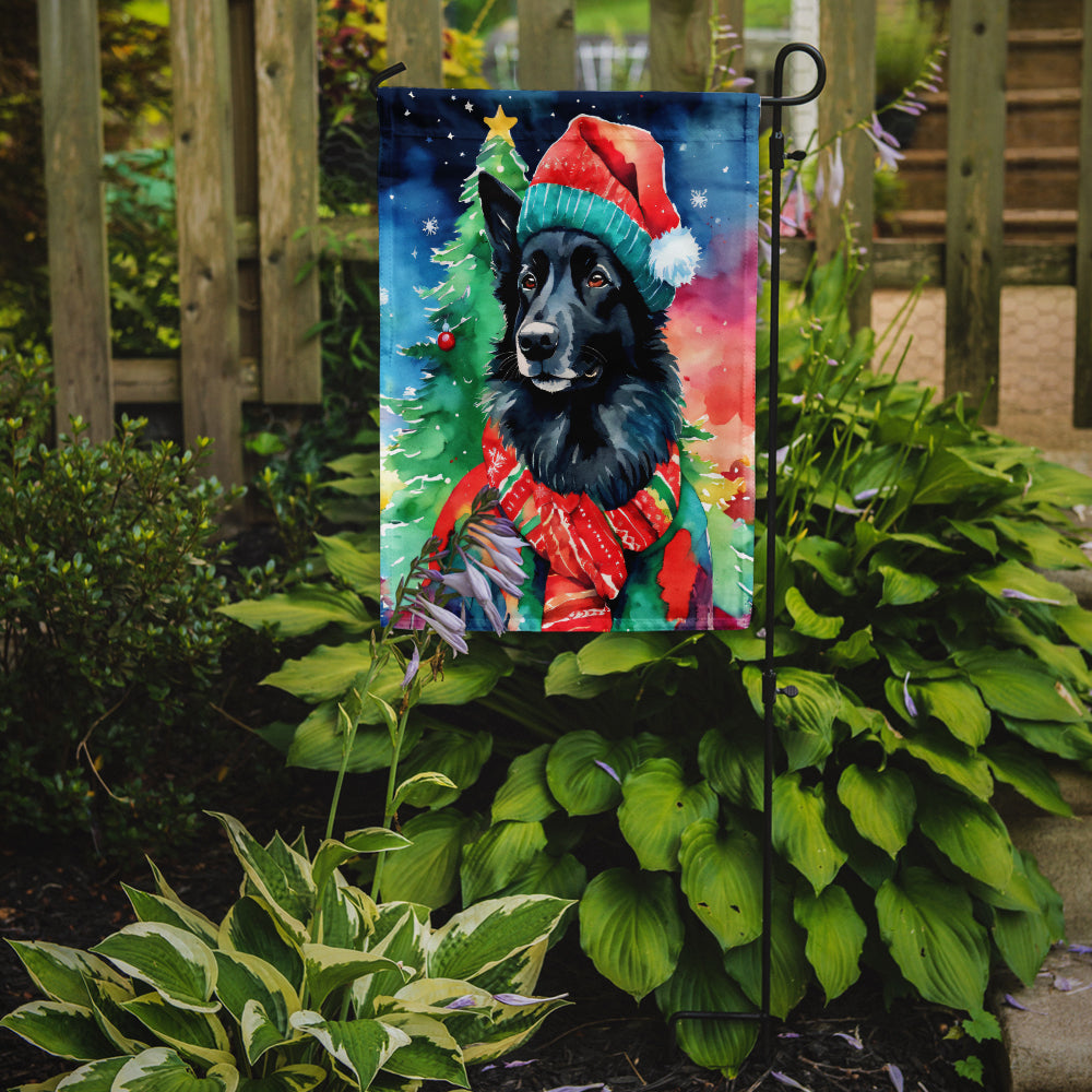 Belgian Sheepdog Christmas Garden Flag