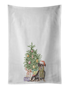 Dachshund Black Tan Christmas Presents and Tree Kitchen Towel Set of 2