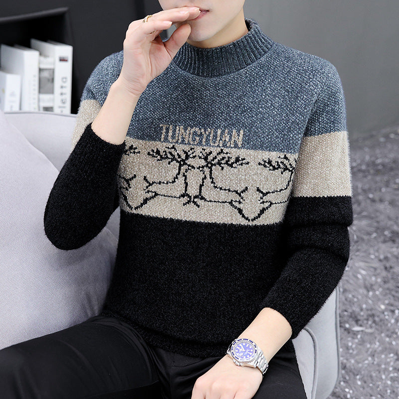 Men's Thickened Sweater for Autumn and Winter Youth