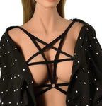 Gothic Punk Style Star Harness Lingerie Set