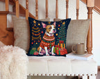 Pit Bull Terrier Christmas Throw Pillow