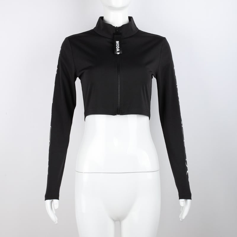 Women's Stretch Long-sleeved Cropped Cardigan