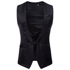 Men's Business Suit with Black Vest and Jacket