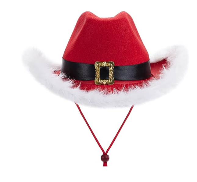LED Colored Cowboy Hat Lamp for Christmas Party | Embroidered Cap