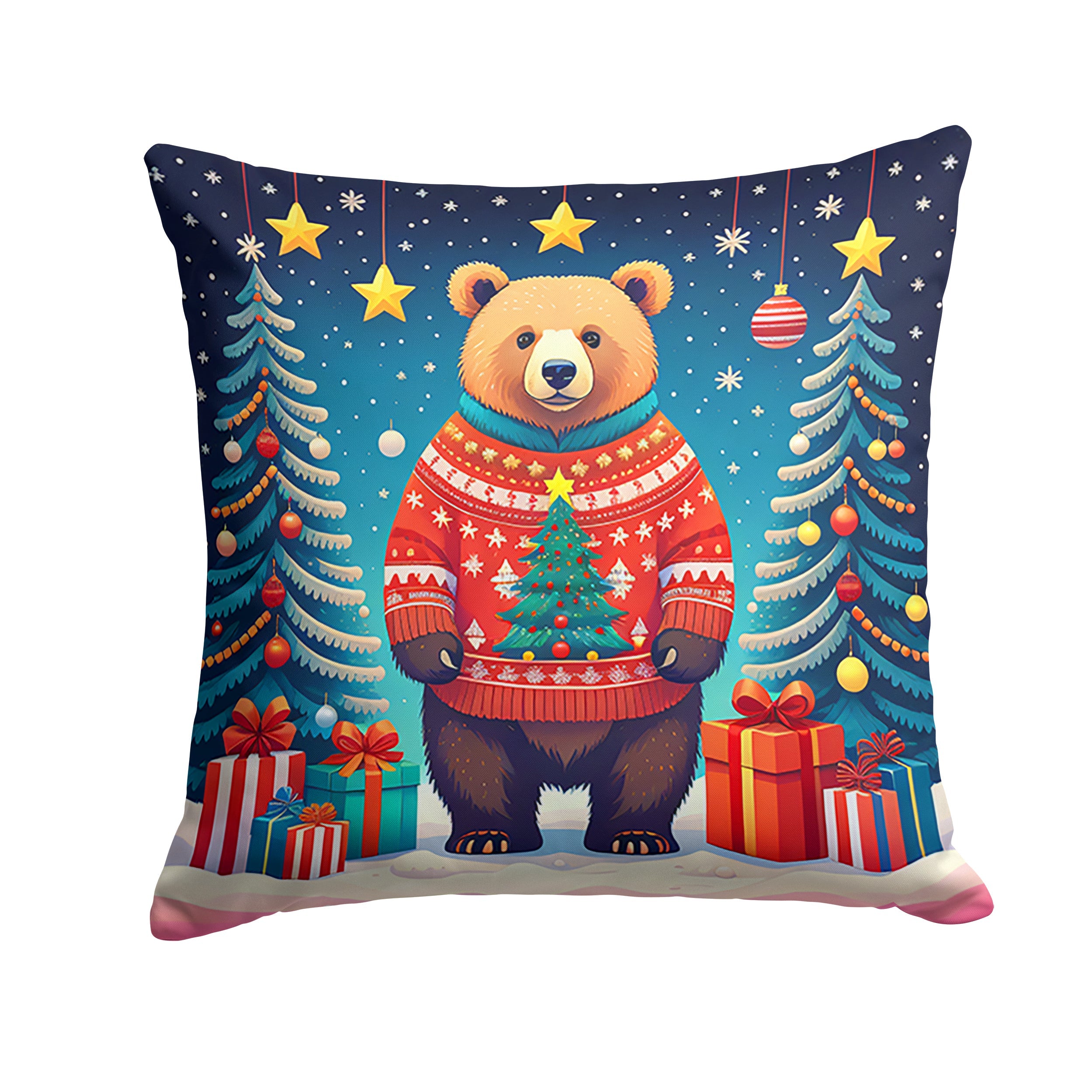 Bear Christmas Throw Pillow