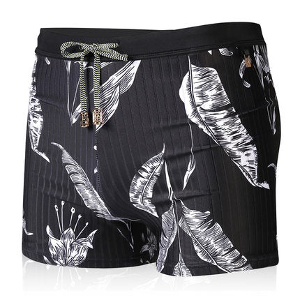 Men's Tropical Print Swim Trunks