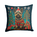 Cairn Terrier Christmas Throw Pillow