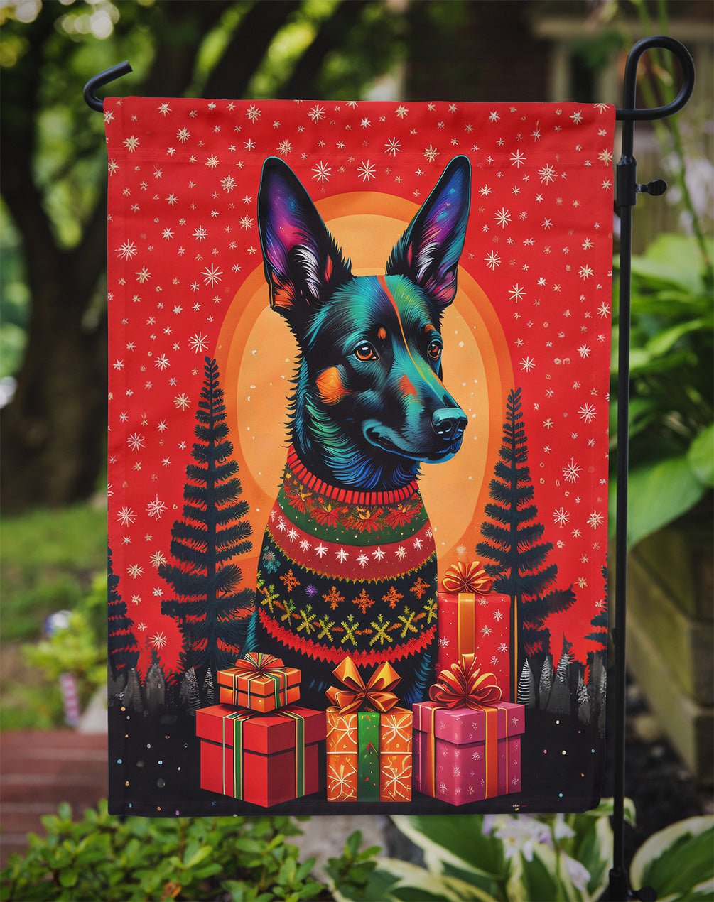 Australian Kelpie Holiday Christmas Garden Flag