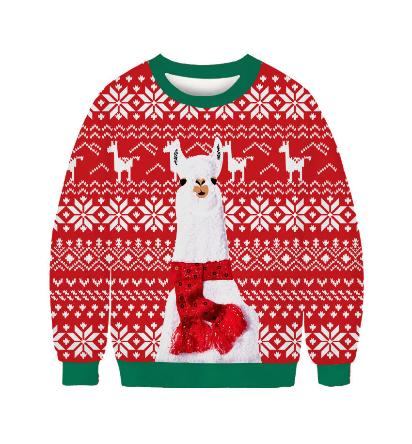 Cute 3D Printed Elk Christmas Sweatshirt for Women | Streetwear