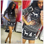 Deer Print Dress, Floral Dress for Women