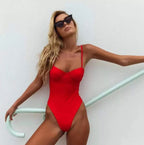 Women's Multicolor Printed Sling One Piece Swimsuit