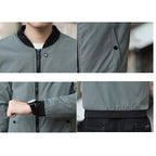 BROWON Men's Solid Color Bomber Jacket Casual Wear