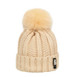 Women's Winter Knit Hat & Scarf Set | Embroidered Cap