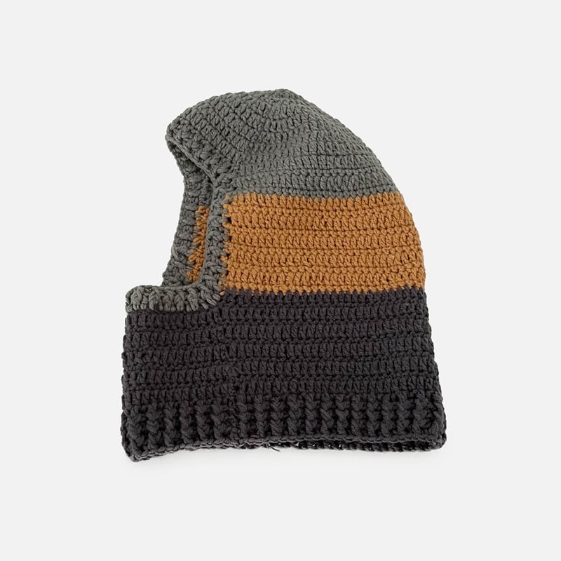 Knitted Striped Woolen Bib Pullover Hat | Streetwear