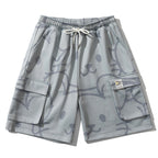 Bear Print Men's Casual Overalls and Sweatshirt Shorts | Streetwear