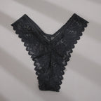 Lace Thong High Waist Women with Low Waist High Slit