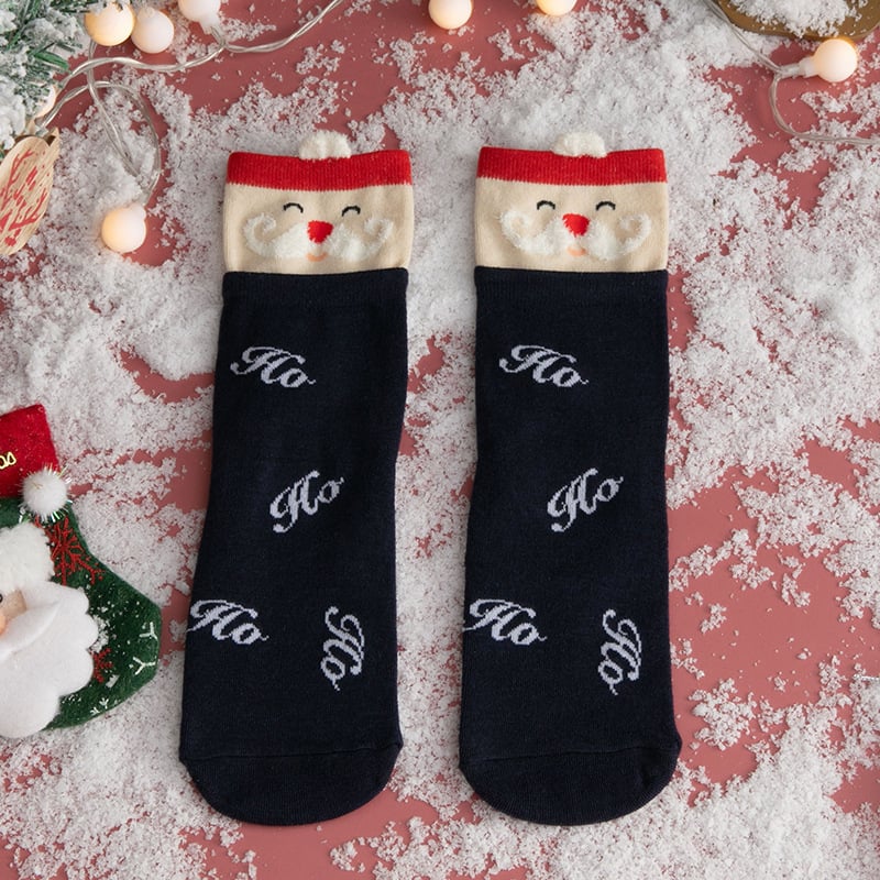 Cartoon Christmas Socks for Autumn and Winter
