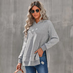 Solid Color Hooded Pullover Sweatshirt | Streetwear