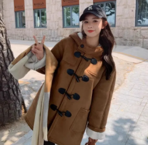 Winter Hooded Thick Fleece Women's Coat