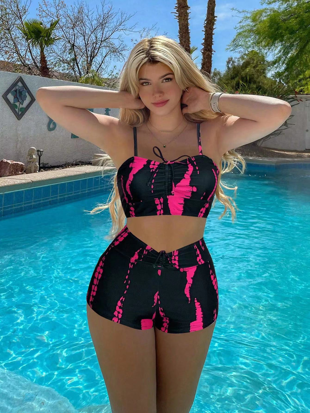 High Waist Two-Piece Women's Swimsuit for Export