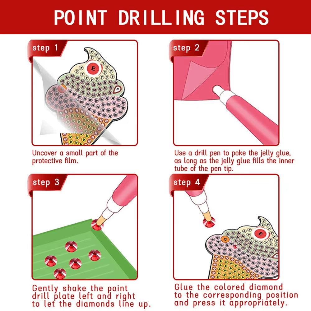 Christmas Diamond Painting Keychain 5D DIY Hanging Art Kits Ornaments for Kids Christmas Crafts Family Decor | Accessory