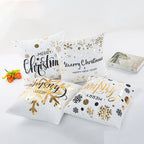 Modern Simple Blended Gold Christmas Pillow Cover